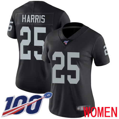 Oakland Raiders Limited Black Women Erik Harris Home Jersey NFL Football #25 100th Season Vapor Jersey->nfl t-shirts->Sports Accessory